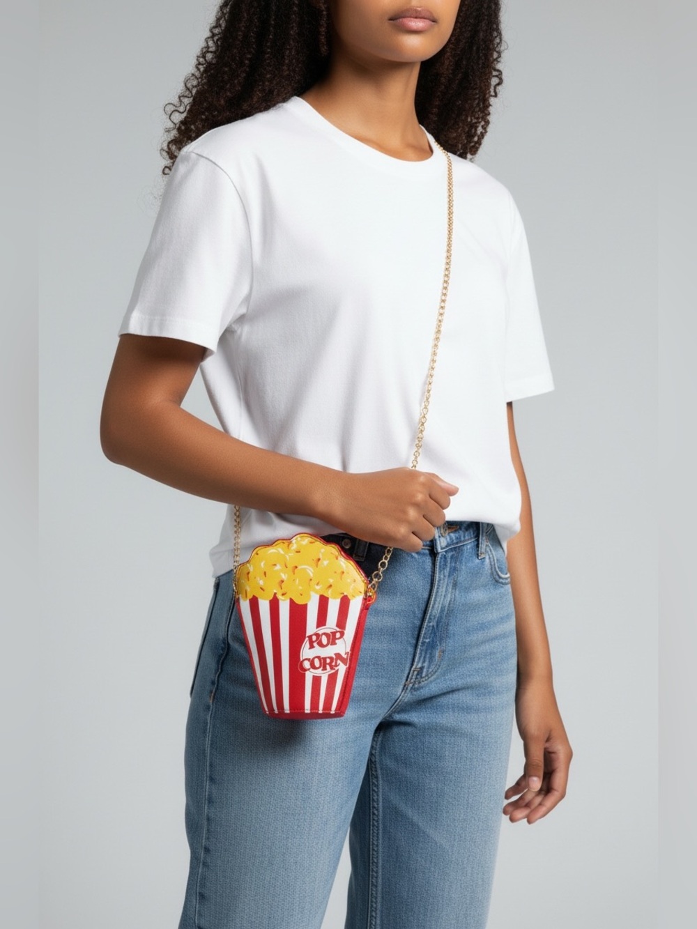 ErinAnnie Popcorn Crossbody Bag - Playful Novelty in Vegan Leather (NWT) - Picture 5 of 13